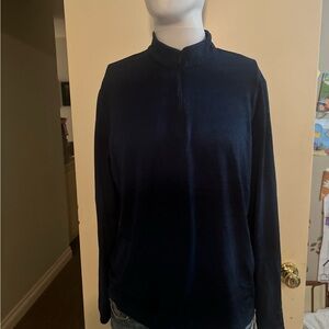 Navy Blue Long Sleeve Top